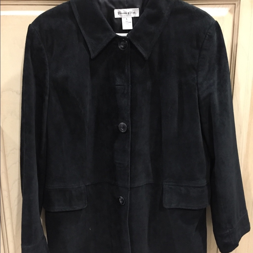 Preston & York Black Leather Coat